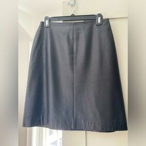 Jones New York Black Leather Skirt